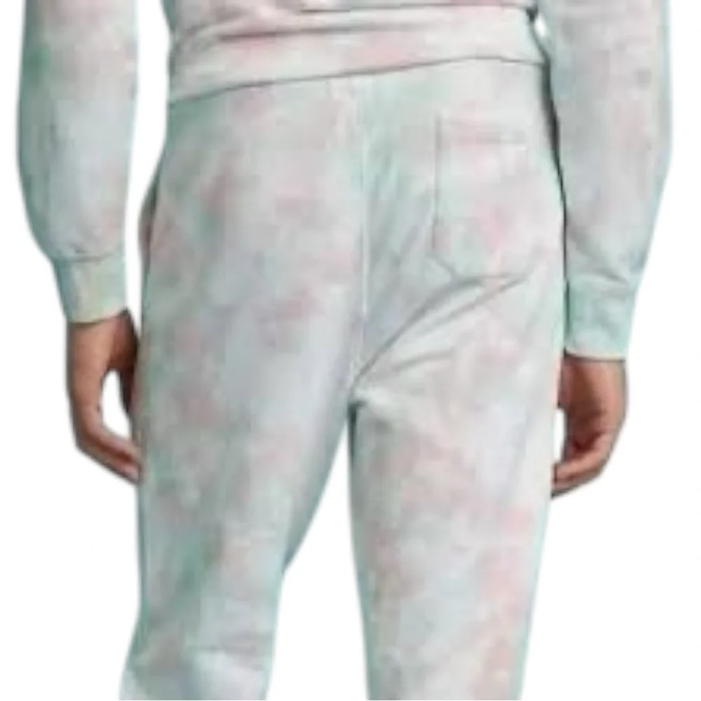 Guess X Friends With You Tie Dye Sweatpants Logo Pastel Pink Green Size Medium